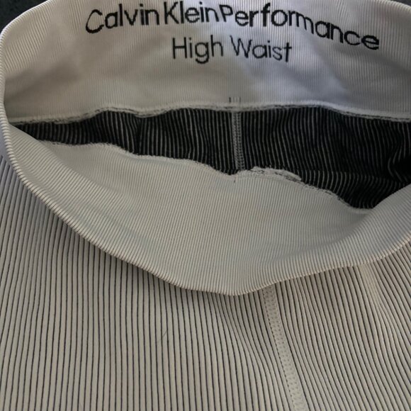 Calvin Klein Performance high waist Women's Thick Rib Leggings size L - Picture 3 of 3